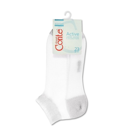 Women's socks CONTE ELEGANT Active, size 25, color light gray-2
