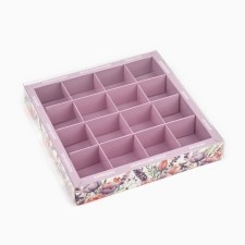 Box for 16 sweets with cells 
