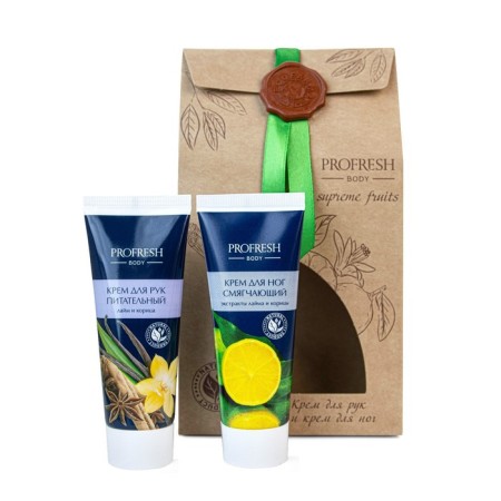 Gift set Profresh: Nutrient hand cream, 75 ml + legs mitigating, 75 ml
