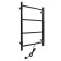 Room -heated towel electric Tera "Classic", 400x600 mm, 4 crossbars, black