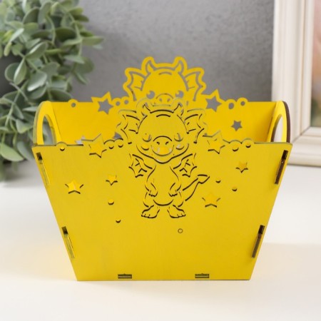 Basket-jacket "Dragosh" yellow 18x12x14.5 cm (set of 5 parts)-1