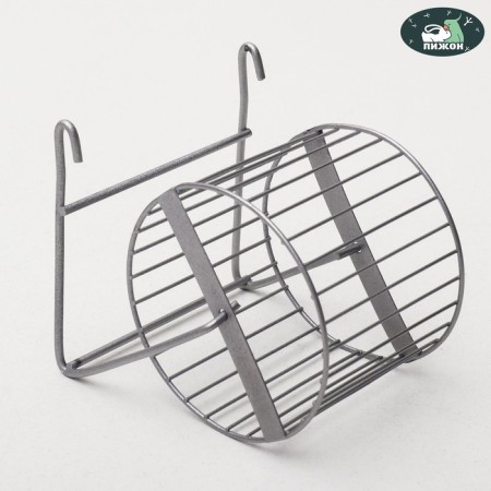 Wheel for rodents metal, crossbars, 9 cm, chrome