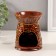 Aroma lamp ceramics "plant pattern" caramel 9.5x9.5x12 cm