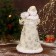 Santa Claus "in a white fur coat with gifts" moves, with backlight, 43 cm
