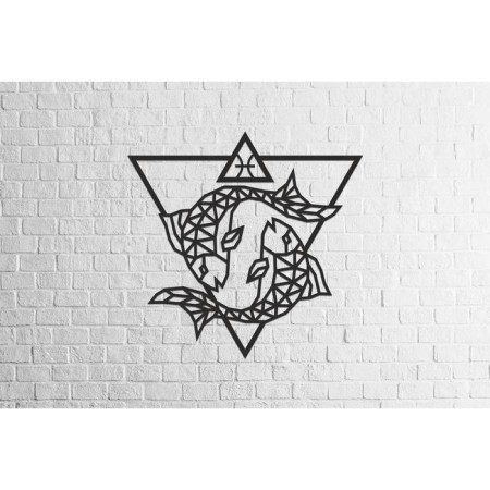 Wooden decor wall -mounted “Pisces”, panel, puzzle Ewa Design