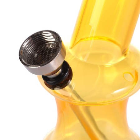 Bong, H-15 cm, "coil", acrylic, orange-1