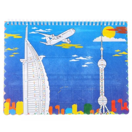 Coloring book “Sights” Street Streets 12 centers, 3D glasses, water bottle-4