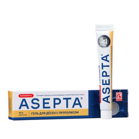 Gel for gums "asept", with propolis, 10 g