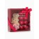 A set of soap roses in a box is 8 pieces, pink-white with a bunny