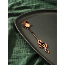 A dessert spoon made of stainless steel Magistro “note”, length 15.5 cm, bronze color