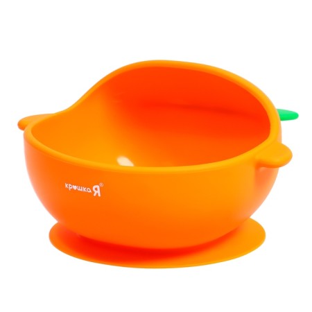 Set for feeding, food silicone, orange color-3