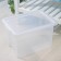Storage container with Porter lid, 21 l, 43 × 32 × 27 cm, the color is transparent