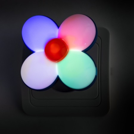 Night Plastic "Chamomile" LED white-blue 8x5x8 cm Risalux-3