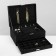 Steam for jewelry "Casket" 2 level, phlock, 24.5 × 17 × 12 cm, black color