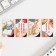 A set of magnetic bookmarks 4 pieces on the substrate "Dear Teacher"