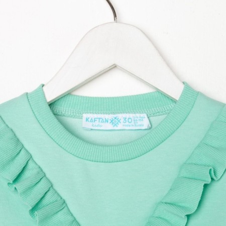 Sweatshirt for girl KAFTAN "Basic Line" size 32 (110-116), mint color-8