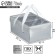 Gift folding box, packaging, "silver", 23 x 15 x 10 cm