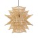 Ceiling light from rattan "Reflection" 1x120W, E27, 52x52x50 cm