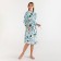Women's bathrobe Ethel "Mint Mood" sleeve 3/4, size 42-44, waffle 200g/m2, 100% cotton