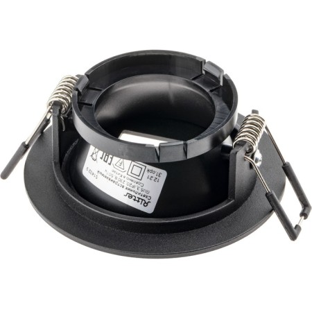 Light-K Buildiv, Artin, circle 87x87x38mm mounting hole 75x75mm GU5.3 Al Black 51432 9-8