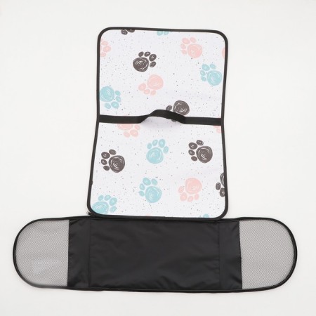Bag - Frame Animal Carriage, 50 x 25 x 28 cm white with paws-11