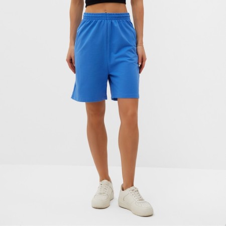 Women's shorts, blue color, size 50