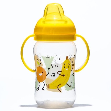 Drunker - children's impotion with soft nose "Fruits", 270 ml., With handles, color mix-8