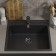 Kitchen carrier made of stone Uperwood UPD-104, 530x480 mm, rectangular, color coal
