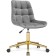 Computer chair Chester Metal/velor, gold/gray 49x60x84 cm
