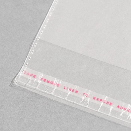 BOPP package with adhesive valve, transparent 18 x 18/4 cm, 25 μm-1