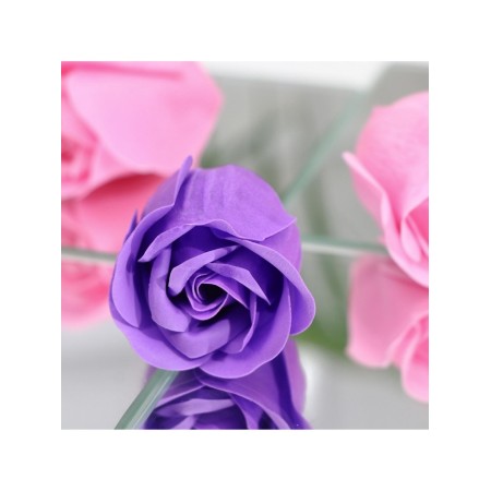Soap roses, purple and pink, set of 11 pcs.-7