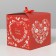 Gift folding box, packaging, “with all my heart”, 12 x 12 x 12 cm