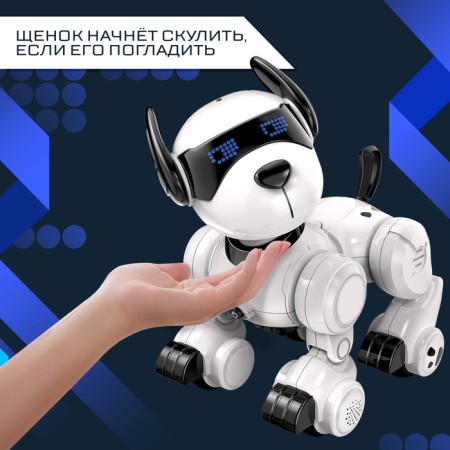 Robot dog “Tobby” IQ Bot, programmable, interactive: sound, light, sensory, on the battery-3