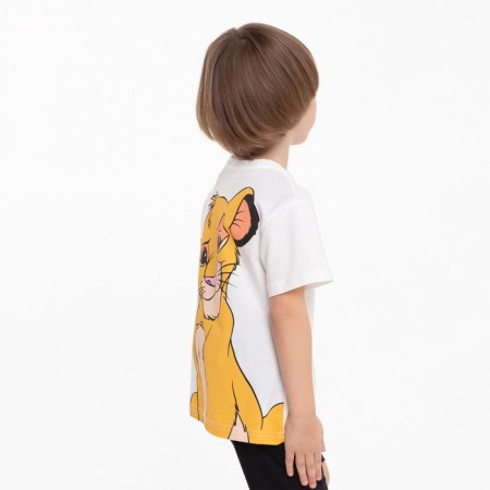 Children's Simba T-shirt, white color, height 98-104 cm (3-4 years)-1
