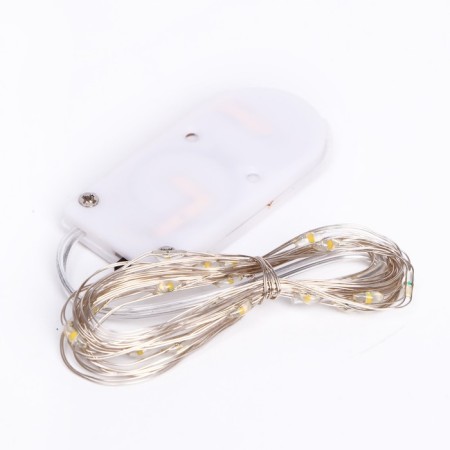 LED tape for balloon, garland, 2 meters, battery, yellow color-5