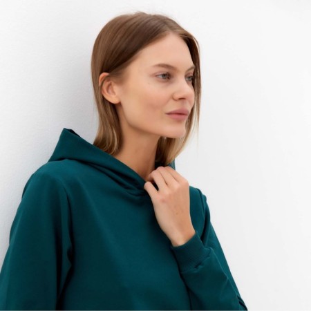 Feminine sweatshirt, emerald color, size 50-4
