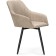 Slame Slam Metal Carcass stool, metal/velor, black/beige 53x64x83 cm