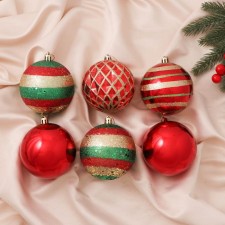 Set of balls plastic D-8 cm, 6 pcs 