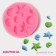 Mold Dolyana "Sea Stars", silicone, d = 8 cm, pink color
