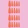 Patch nails, 24 pcs, shape of the ballerina, color neon orange