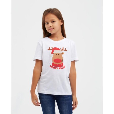 T-shirt New Year Children's KAFTAN "Merry XMAS" Size 34 (122-128 cm)-4