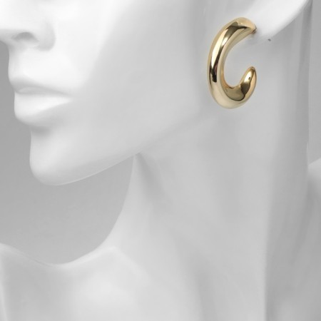 Earrings Plastic "Maya" krug, color gold-3
