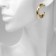 Earrings Plastic "Maya" krug, color gold