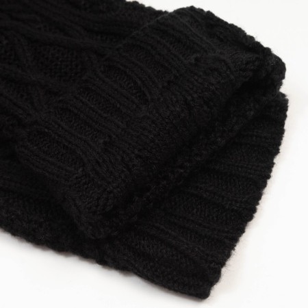 Female mittens, black color-3