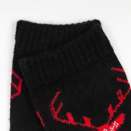 Women's socks "Deer", Black color, size 36-40-2
