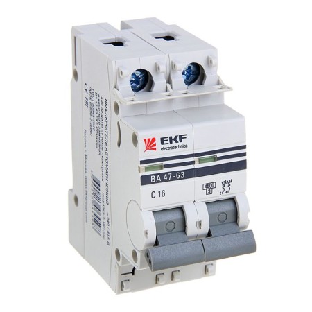 Automatic circuit breaker EKF Proxima, 2p, modular, 16 a-1