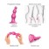 STRAP-ONE DILDO PLUG BEADS FRAMBOISE Metallic Metallic Gallemitator, 16 cm