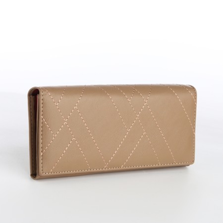 Women's wallet on magnet, beige color
