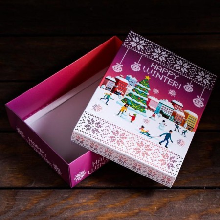 Gift box team "Happy Winter", 21 x 15 x 5.7 cm-3
