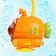 Children's shower for the bath "Submarine", with a brush for washing the head, works from batteries